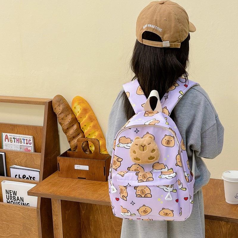 Kapibara children's backpack new cute children's backpack kindergarten boys and girls large-capacity schoolbag