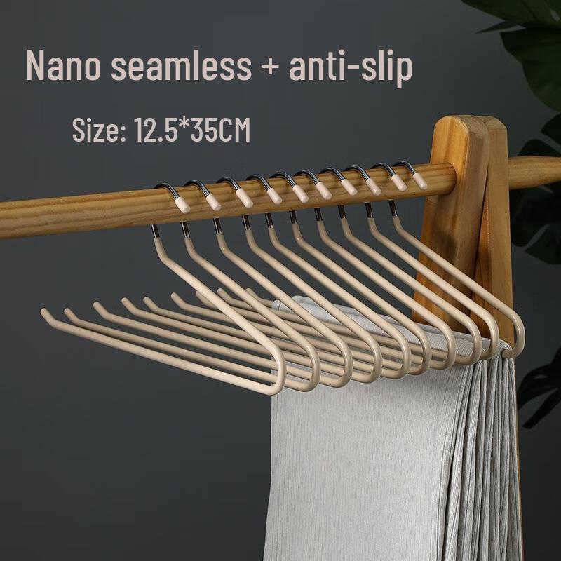 JINGRUIXIANG Non-Slip Goose-Shaped & Z-Shaped Trouser Hangers (10-Pack)