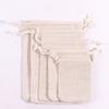 Cotton Linen Storage Bag Reusable Solid Color Sundries Underwear Household Drawstring Pouch Pocket Accessories