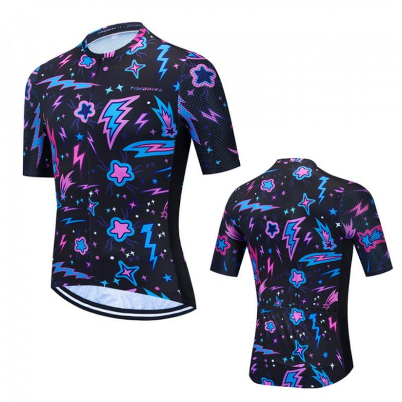 Men Women Cycling Jersey Short Sleeve Bike Shirt Breathable Quick Dry Road Mountain Riding