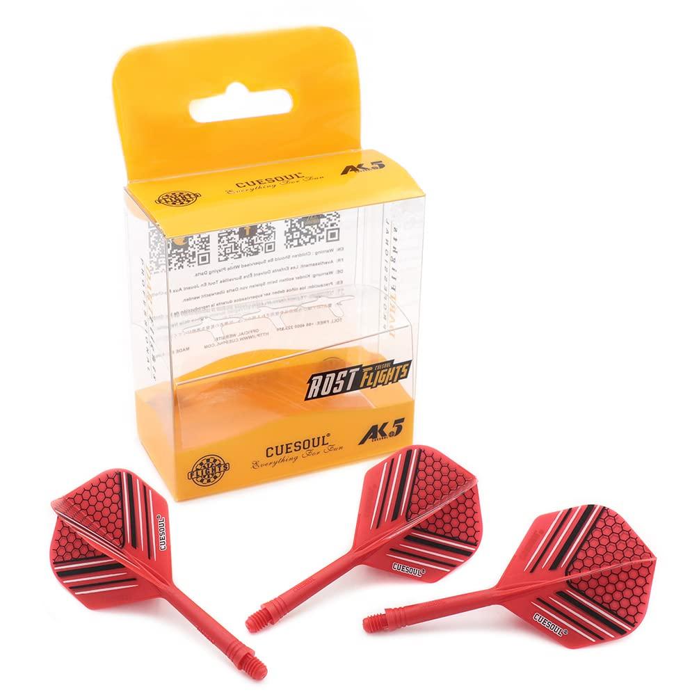 CUESOUL Integrated Flight Standard Shape Red Base Black White Pattern 3 Pieces CSAK-52X-3