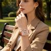 Relógios de Pulso de Quartzo da Moda para Mulheres Vintage Pulseira Ajustável Elegante Números Arábicos Relógio de Pulso de Vestir Presentes para Mãe Esposa Aniversário