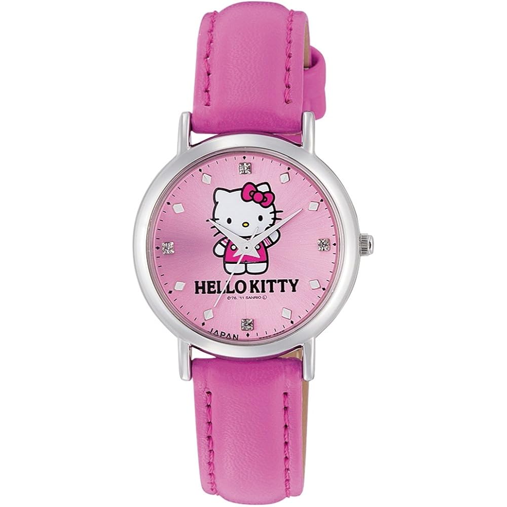 [Citizen Q&Q] Analog Watch, Hello Kitty, Water-Resistant, Leather Strap, Made in Japan, 0017N003,...