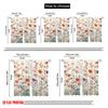 2pcs,2D Plane Printing Pattern Curtains Pastel Wildflower Bouquet Versatile Fabric (without Rod) Art Deco Festive Ldeal for