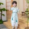 2025 Summer New Children's Bamboo Hanfu Set: Short Sleeve Ancient Chinese Style Robe for Boys.