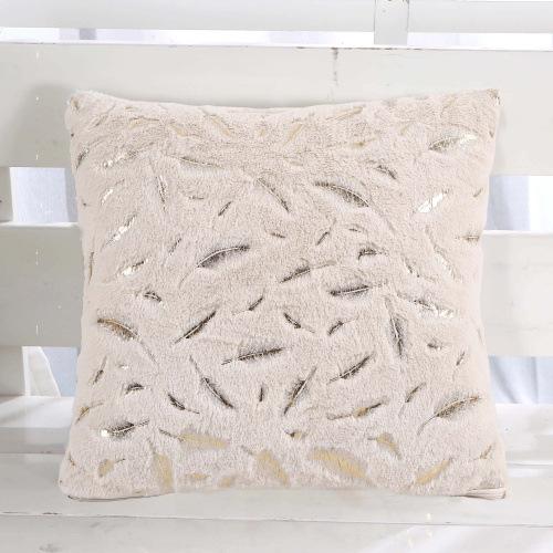 

Квадратный плюшевый защитный чехол для дома, рождественская наволочка, короткая плюшевая подушка с перьями, наволочка 43x43cm pillow cover бежевый
