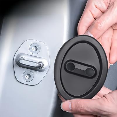 4pcs Black Car Door Shock Absorbing Pads - Anti-Collision and Noise Reduction, Door Lock Protector Stickers for Enhanced Vehicle Protection