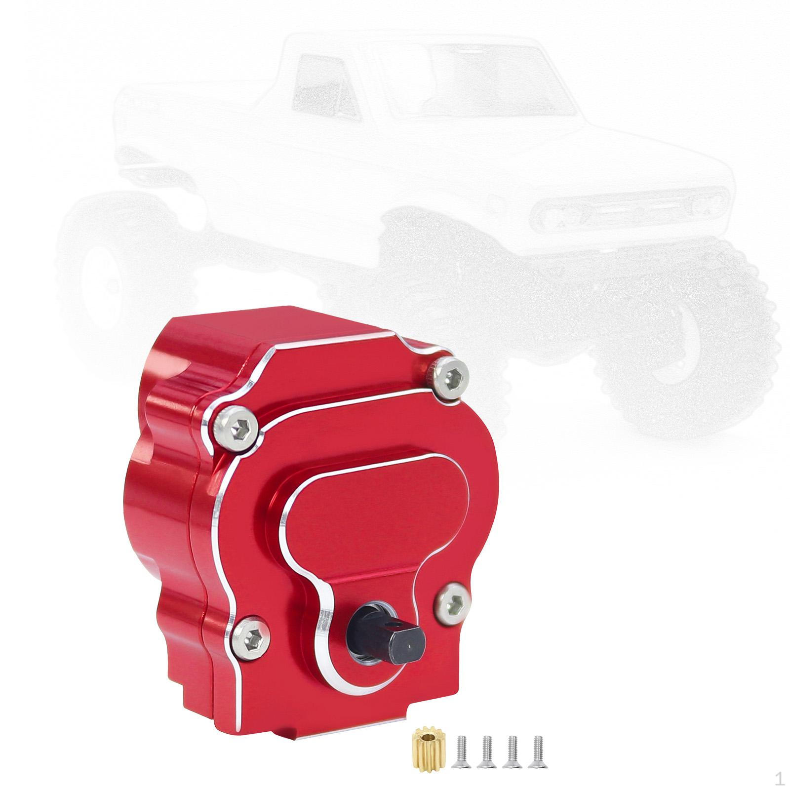 

CNC Aluminum Alloy Transmission Gearbox Metal 13:1 Sturdy Professional Replacement for 1:18 Scale Red