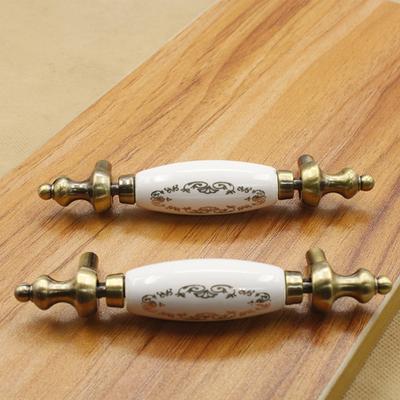 Drawer Handle Modern Solid Construction European Style Ceramic Cabinet Wardrobe Knob Door Pull for Furniture