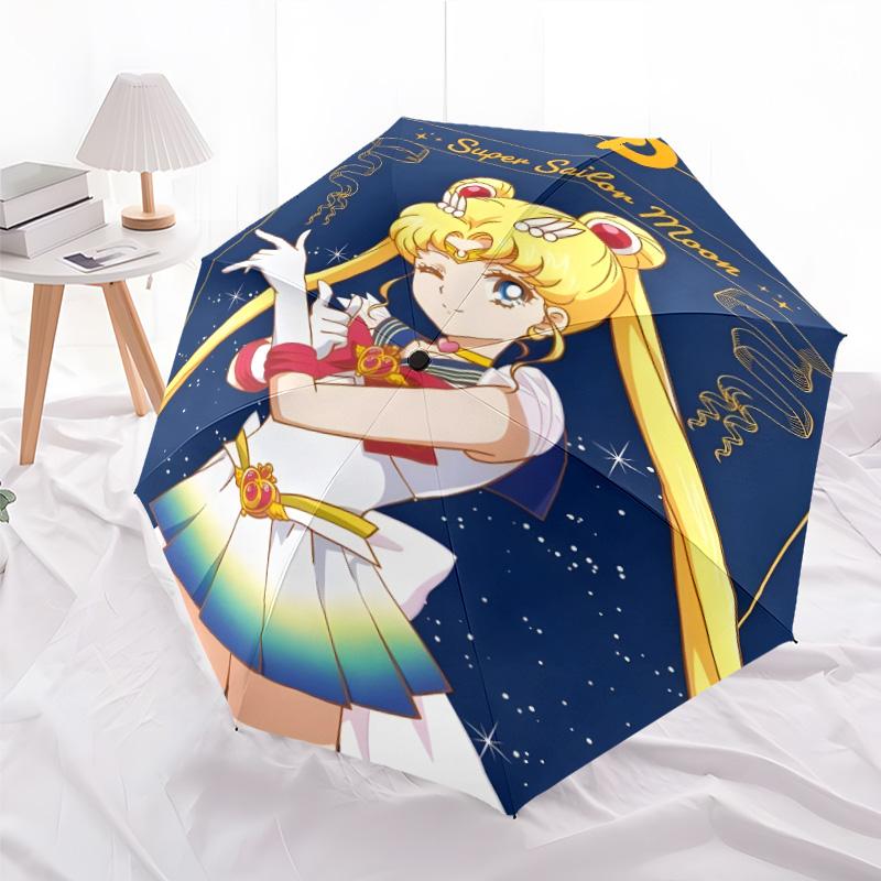 1pc Sailor Moon Umbrella, Sun Protection, And UV Shielding. It Has Eight Sturdy Ribs for Outdoor Use And Perfect As a Holiday Gift