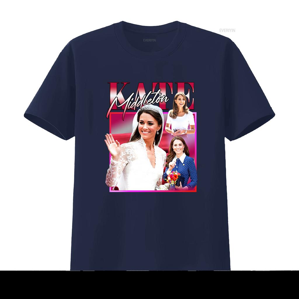 KATE MIDDLETON Homage T Shirt Retro Design For Royal Family Fans Perfect of the British Royalty Vintage Washed Slightly Casual