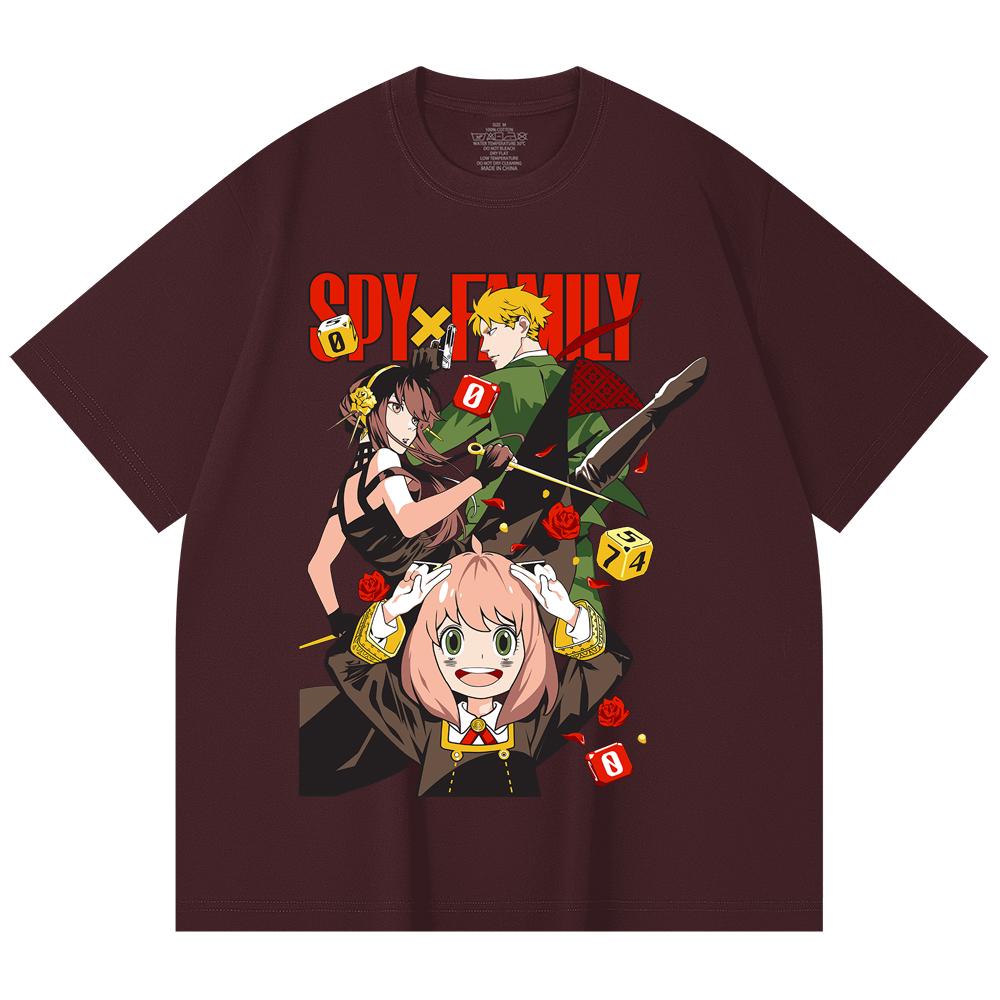 

230 Gsm 100% Cotton Spy Family V2 Print Unisex Heavy Cotton T Shirt 2XL