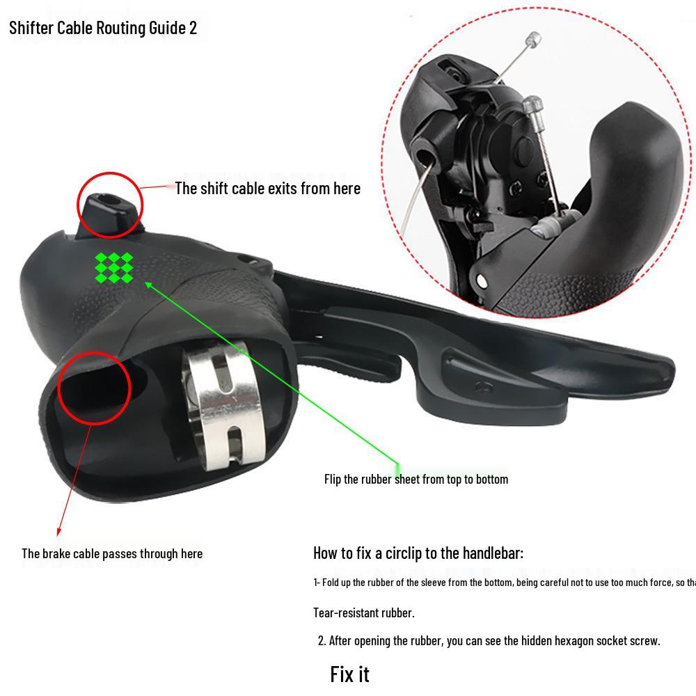MicroNew Dual Control Road Bike Shifters: 2/3-speed Front, 7/8/9/10/11-speed Rear Derailleurs.