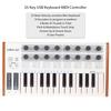 Worlde Ultra-Portable Mini Professional 25-Key USB MIDI Drum Pad and Keyboard Controller