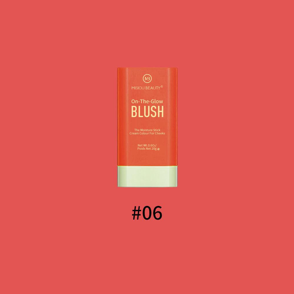 Silky Matte Blush Stick for Cheeks & Lips - Natural Nude, Long-Lasting, Brightening Contour Makeup