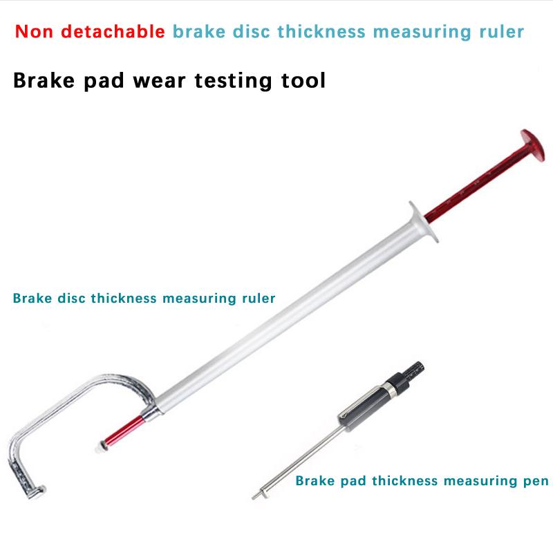 Non Detachable Brake Disc Thickness Measuring Ruler Measuring Tool Brake Pad Scale Pen Wear Testing Tool Inspection Pen