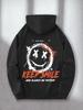 Men's Hoodie- KEEP SMILE Pattern Pullover Sweatshirt, Kangaroo Pocket Design, Casual Street Style