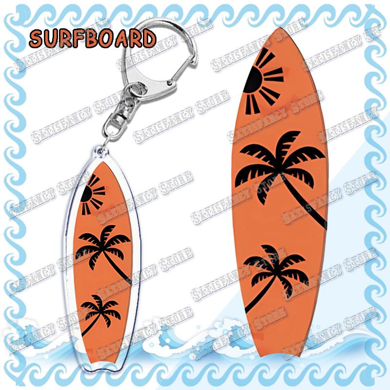 Waves Surfing Surfboard Keychains for Accessories Bag Bicycle Pendant Keyring Jewelry Fans Creative Beach Travel Gift Chaveiro
