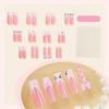 Handmade Extra Long Pink Bowknot Kitty Cat Nail Art Stickers