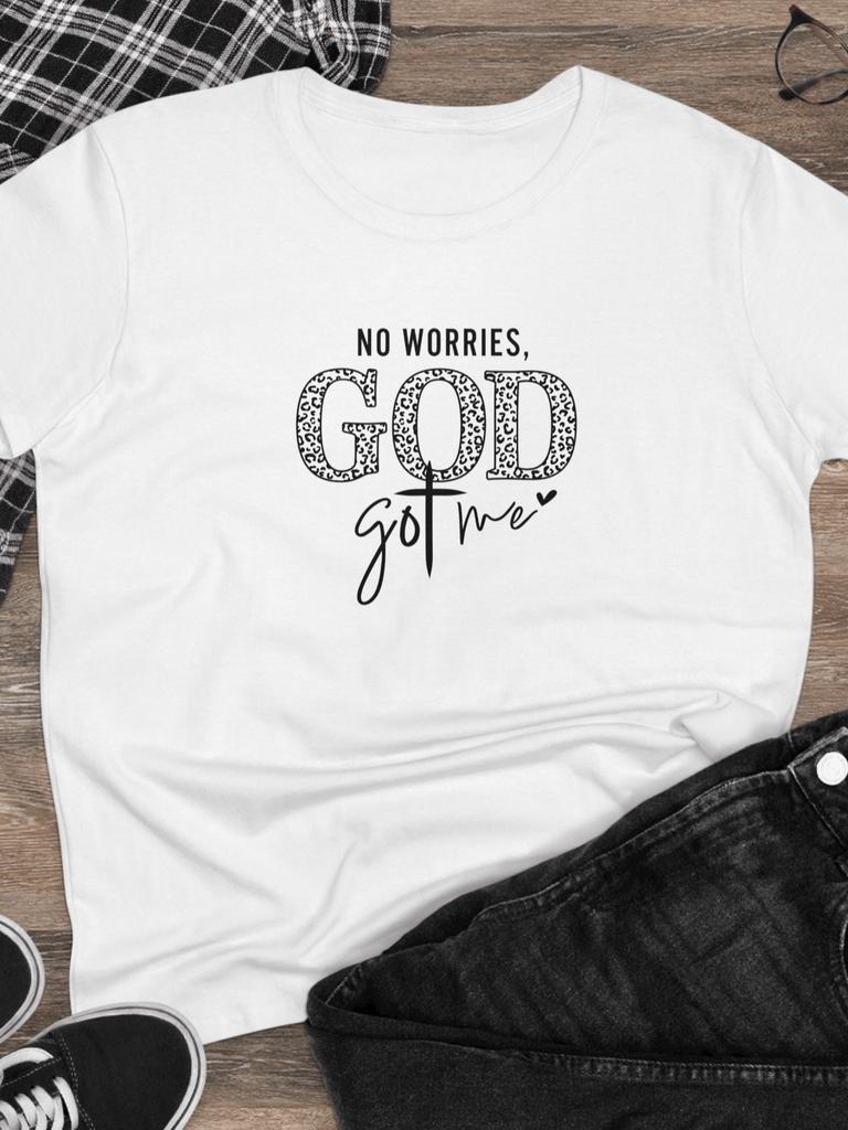 God Got Me Womens TShirt Comfortable Crew Neck Casual Polyester Blend ShortSleeves Soft Breathable Top Womenswear T