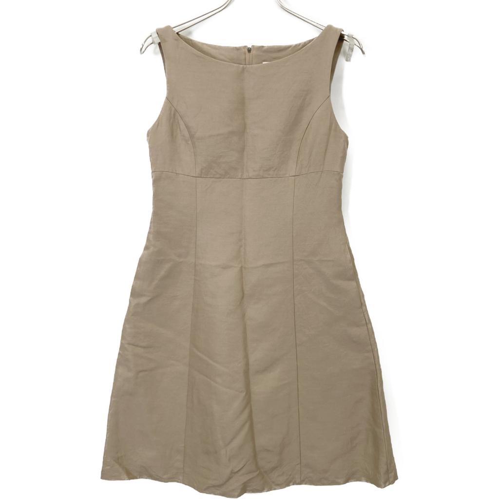 FOXEY 39343 Beige 19 Year Sleeveless One Piece dress 38 BrownUsed