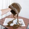 Internet Celebrity Fashion Retro Crochet Plush Woven Fur Hat Women Autumn and Winter Flowers Outdoor Photo Travel Hat