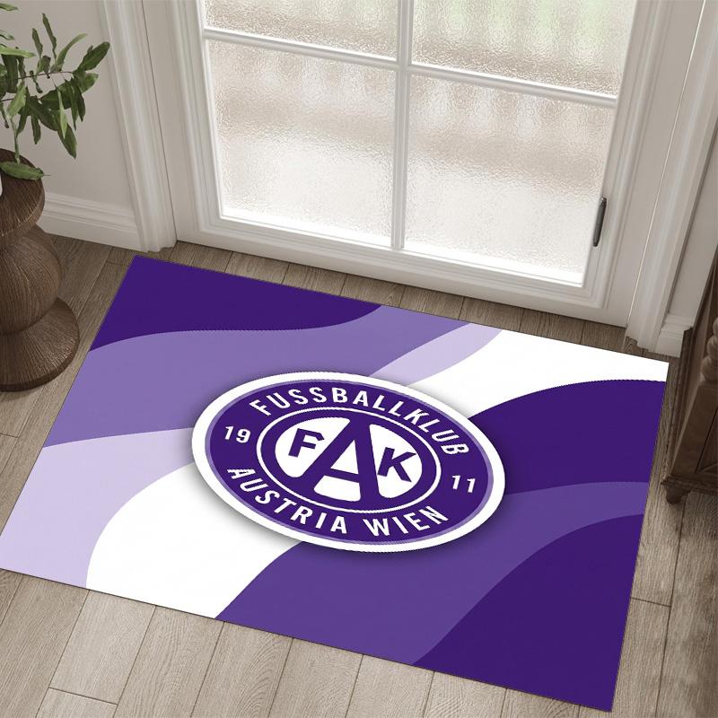 Austria Wien FC Design Crystal Velvet Carpet Cozy Non?Slip Printed Rug For Bedroom Living Room Entrance