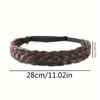 Synthetic Hair Braided Headband Twist Headband Chunky Wide Plaited Braids Elastic Stretch Hairpiece