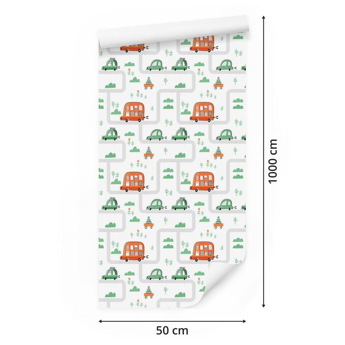 Scandinavian style cars wallpaper for living room and bedroom 50x1000