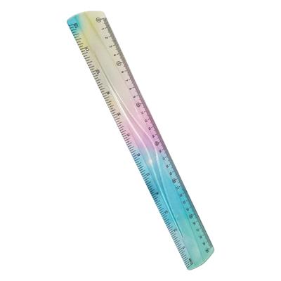 30cm Foldable Straight Ruler Colourful Geometry Ruler Flexible Ruler Clear Measuring Ruler Drawing Ruler Bendable Ruler