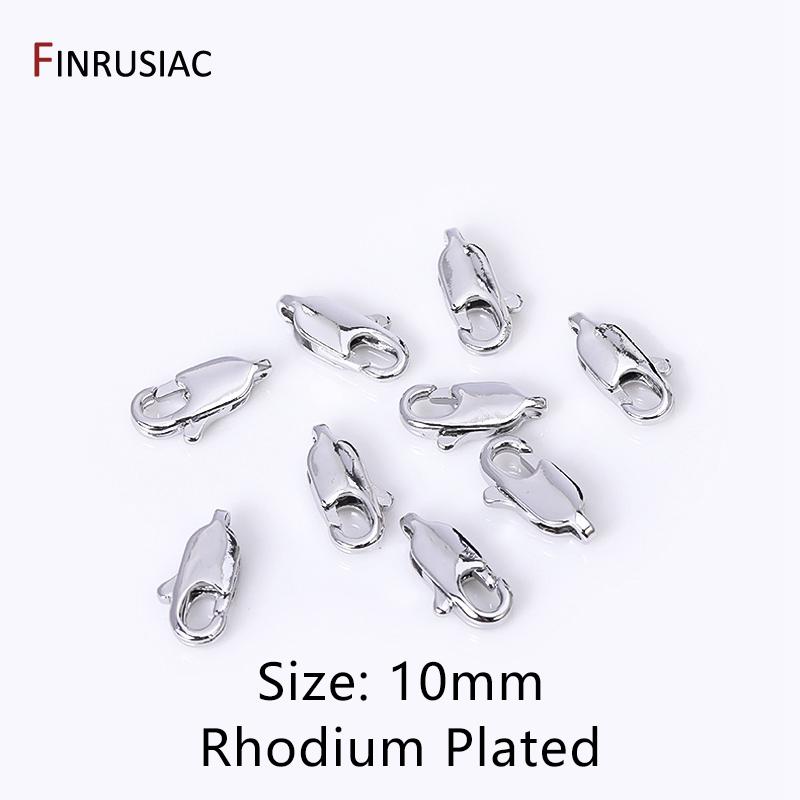 14k/18k Real Gold Plated Brass Metal Lobster Clasps For DIY Bracelets Necklace Handmade Jewelry Making Components