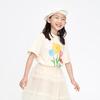 Little MO&Co. Girls' Pure Cotton Dopamine Flower Short-Sleeve T-shirt