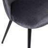 Set of 2 Atmosphera "Slano" Velvet Chairs - Gray