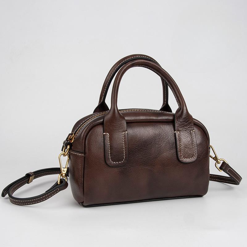 Leather Single-shoulder Bag, Top-layer Leather, Niche Fashion, Versatile, High-end Feel, Crossbody Handbag for Women