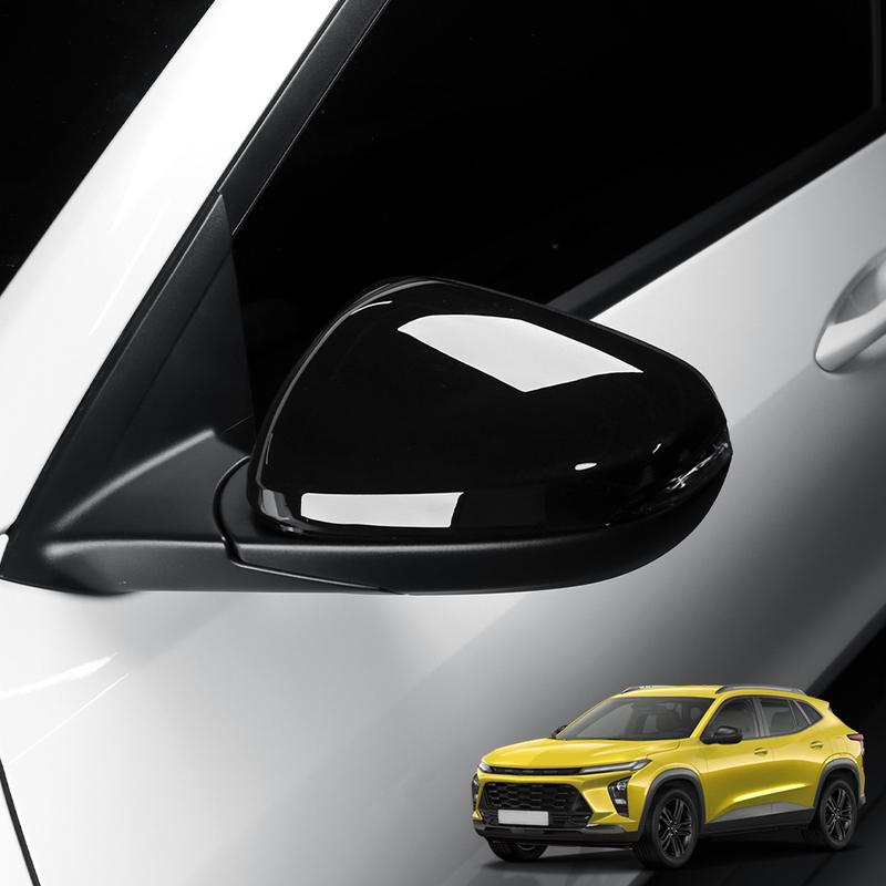 For Chevrolet TRAX CROSSOVER -2026 Carbon Fiber Black Rearview Mirror Decoration Cover Trim Exterior Accessories