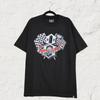 REBEL8 Racing Logo Tee Black Tattoo Streetwear Tee M