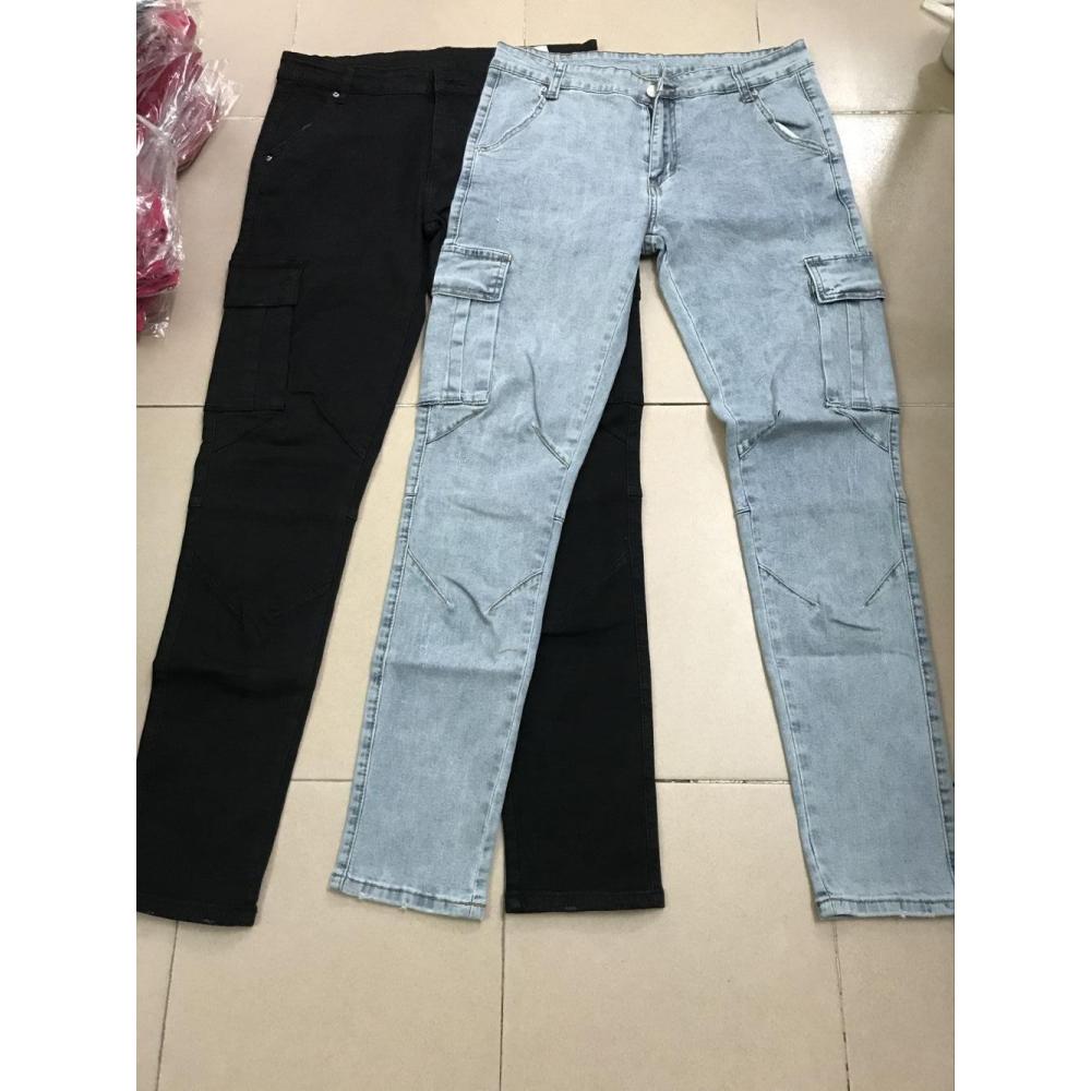 Men's Multi-Pocket Pocket Slim Fit Denim Cargo Pants Clothes Sale