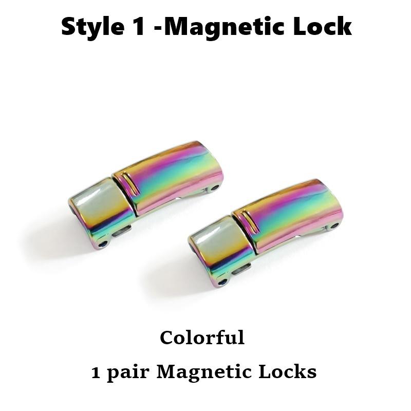 Fashion Metal Shoelace Magnetic Buckle Shoes Accessories Sneaker Kits Metal Laces Buckle 4 Style Shoe Decorations