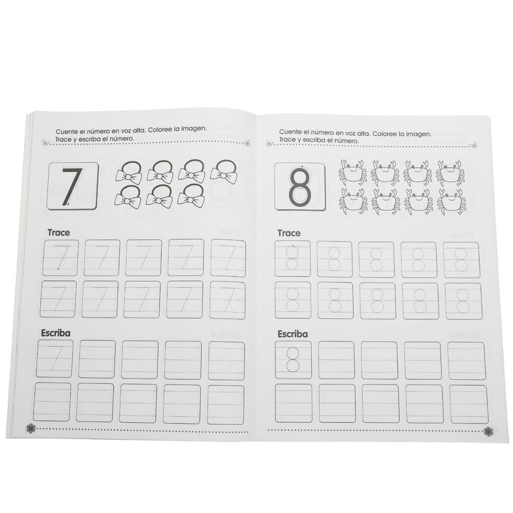 Non-Toxic 1-20 Spanish Números Calligraphy Copybook For Kids Handwriting Preschool Learning Practice Kindergarten Children Alphabet Books