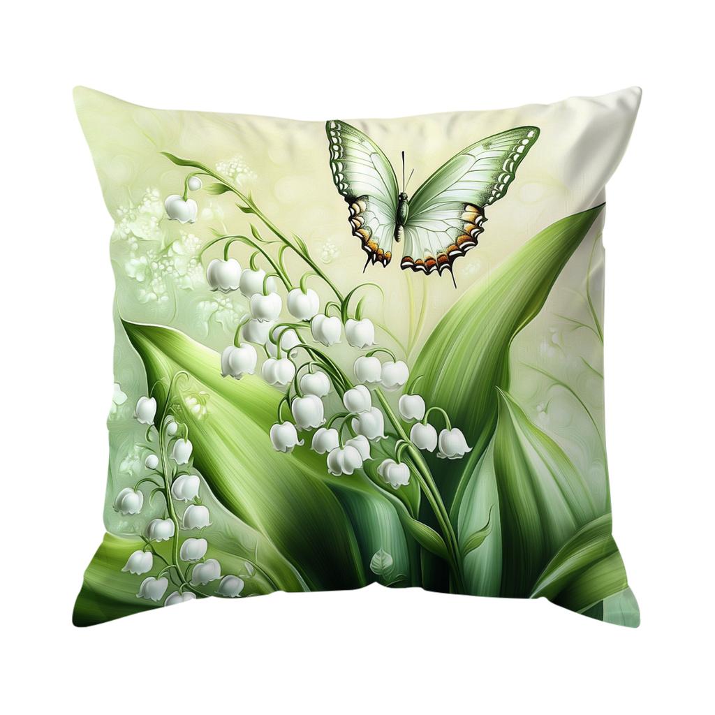 Butterfly Lily Cushion Covers Pillowcase Fantasy-Inspired Decor For Your Home Sofa Cushion Cover Living Room Bed Car Decor