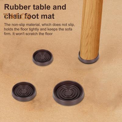 Möbelrollenbecher, rund, quadratisch, für Bett, Couch, Stuhl, Füße, Bettstopper, rutschfeste Möbeluntersetzermatte, Anti-Rutsch-Greifer, Schutzpolster für Hartholzböden