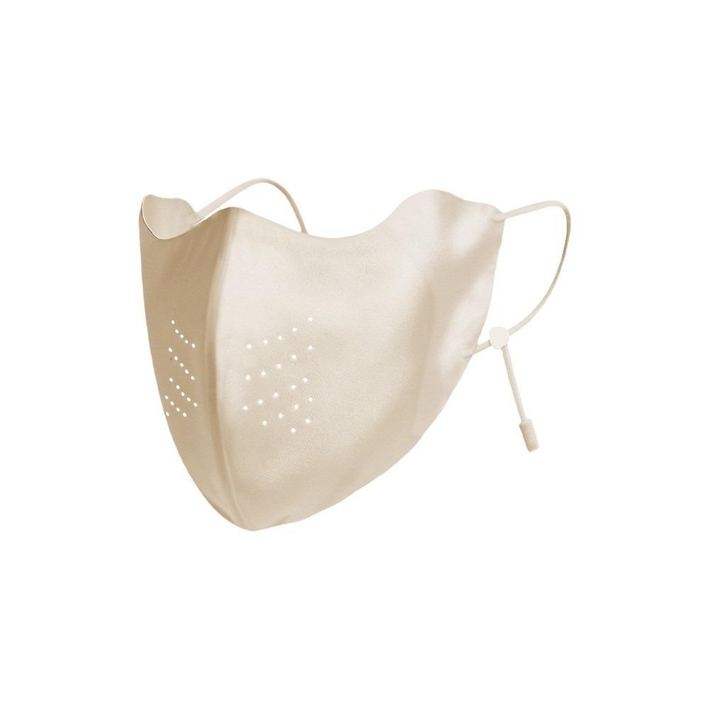 

Adjustable Breathable Silk Mask Thin Solid Color Face Cover Sunscreen Veil Sunshade Sunscreen Mask Golf золотий