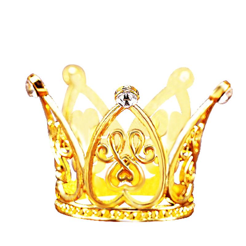 Blumen Auto Kinder Doppel Pfirsich Herz Wassertropfen Strass Kuchen Dekoration Ornamente Mini Legierung Krone