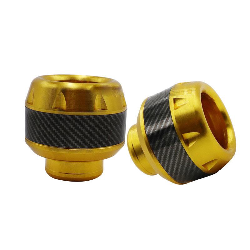 2PC Universal Motorcycle Frame Slider Aluminum Alloy Front Fork Cup Falling Crush Protector Carbon Fiber for Motorbike Scooter