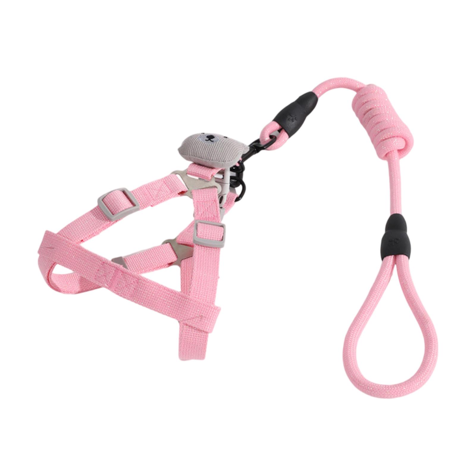 

Dog Traction Rope, And , Specially Designed For Outdoor Use, Adjustable Chest And Back Hanging Card, Bright Silk Chest And Back Traction Round Rope One Size розовый