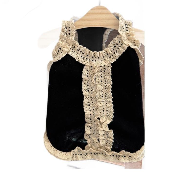 Pet Spring Cute Lace Strap T-shirt Teddy Yorkshire Tank Top Dog Clothes for Small Dogs Puppy Clothes