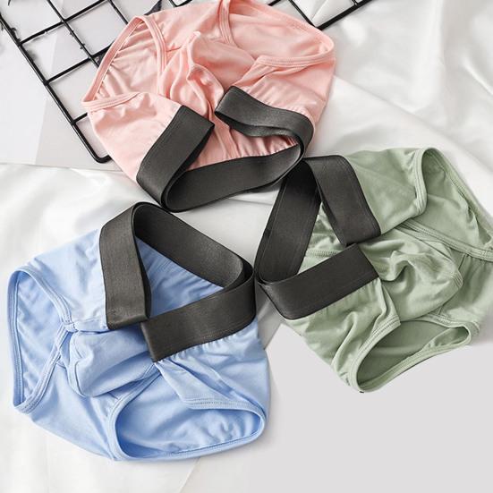 Men Briefs Elastic Mid-Waist U-Convex High Elasticity Fit Tight Cut Panties Patchwork Color