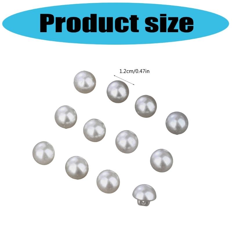 12 Stück Pilzknöpfe Imitationsperlenknöpfe Runde Nähknöpfe für Kleidungsnähen und Basteln