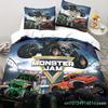 Monster Truck Bedding Cartoon Gift Twin Bedding Set 3 Piece Comforter Set Bed Duvet Cover Double King Cover Home Textile