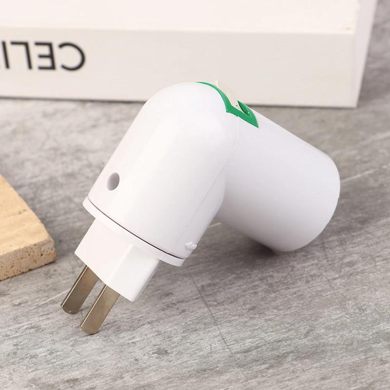 1pc E27 Socket Lamp Bulb Adapter 360 Degrees Adjustable Light Bases, Lamp Holder Converter Light Bulb Adapter For EU US Plug